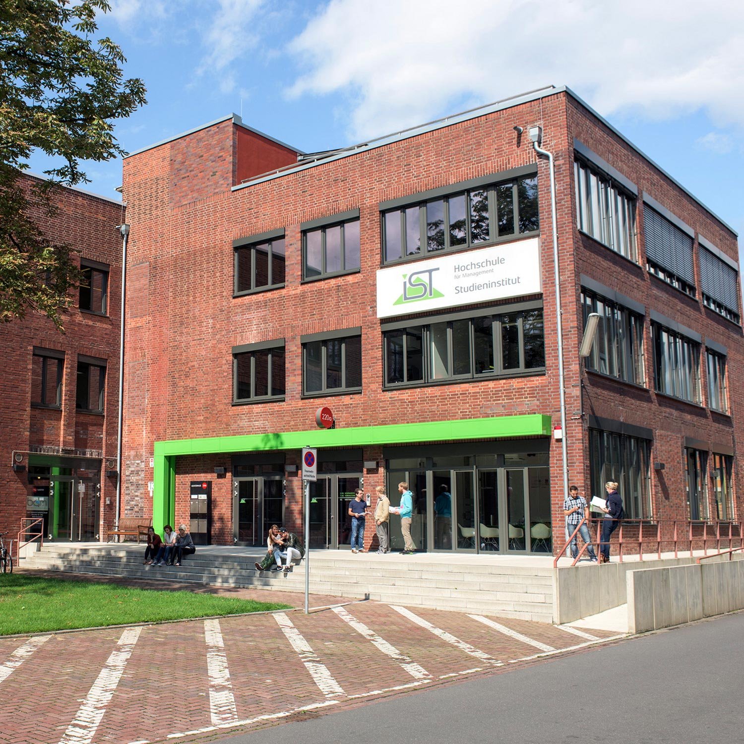 Exterior view of the IST University - fitbox's educational partner for practical training and dual study programs